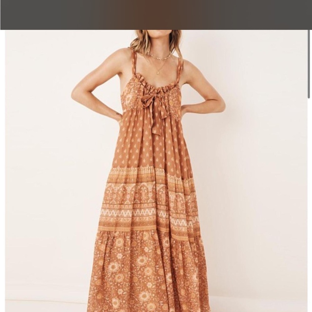 Spell utopia strappy front tie maxi dress